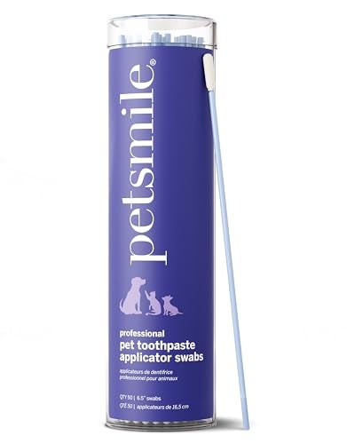 Petsmile Professional Pet Toothpaste Applicator Swabs - Cat & Dog Toothbrush Alternative - Dental Care for Small & Large Pets - Cat & Dog Teeth Cleaning - Dog Toothpaste Not Included (50 Swabs) - Image 1