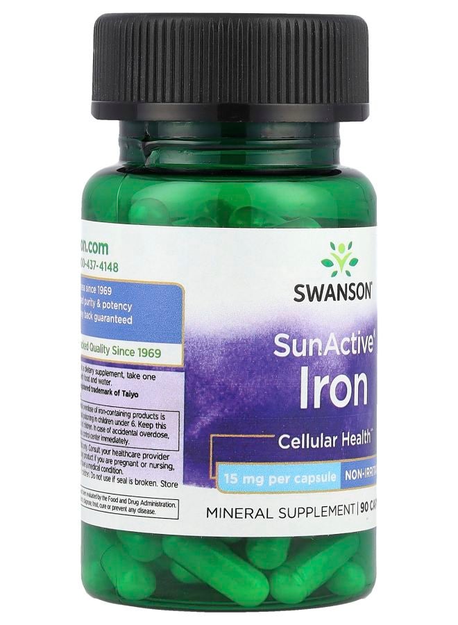 SWANSON SunActive® Iron 15 mg 90 Capsules - Image 2