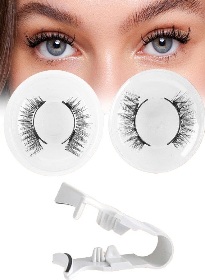 DREWTA Magnetic Eyelashes Without Eyeliner - Natural Reusable Manga Lashes Kit with Applicator, No Glue Needed, 1 Pair Anime-Inspired Magnetic Lashes for Cosplay & Everyday Use - Image 1