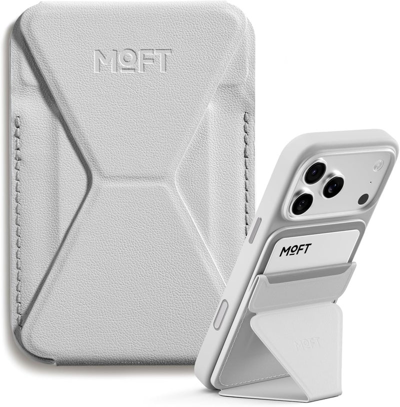 MOFT Magnetic Wallet Stand Compatible with iPhone 17/16/15/14/13/12 Series, Angle Adjustment & Magsafe Compatible MOVAS Phone Stand,Misty Cove - Image 1