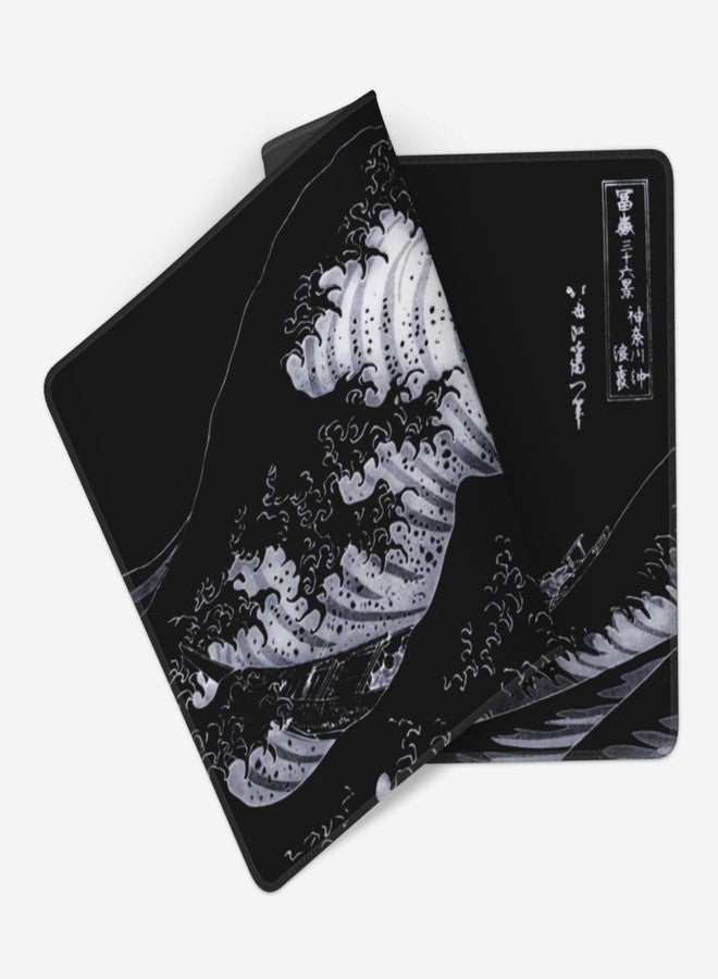 بساط لعب MTG Dark Great Wave، لعبة لوحية، لعبة بطاقات التداول، بساط لعب، بساط TCG، وسادة مكتب، أصلي، مطلي يدويًا، حواف مخيطة، قاعدة مطاطية، سطح أملس، 23.5 × 13.7 بوصة - Image 4