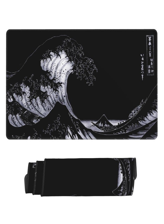 بساط لعب MTG Dark Great Wave، لعبة لوحية، لعبة بطاقات التداول، بساط لعب، بساط TCG، وسادة مكتب، أصلي، مطلي يدويًا، حواف مخيطة، قاعدة مطاطية، سطح أملس، 23.5 × 13.7 بوصة - Image 2