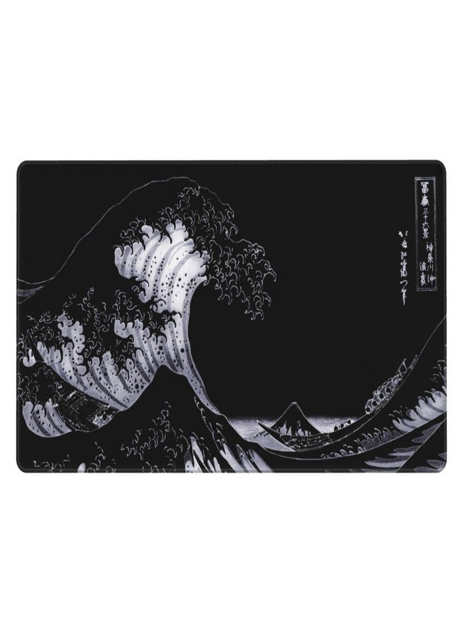 بساط لعب MTG Dark Great Wave، لعبة لوحية، لعبة بطاقات التداول، بساط لعب، بساط TCG، وسادة مكتب، أصلي، مطلي يدويًا، حواف مخيطة، قاعدة مطاطية، سطح أملس، 23.5 × 13.7 بوصة - Image 1