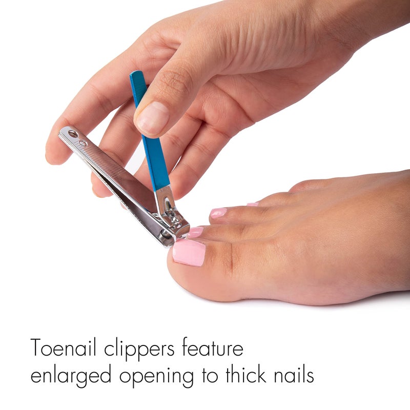 TRIM Azure Collection Clipper Set â€“ Precision-Ground Cutting Edges for Clean, Even Cuts â€“ Convenient and Easy to Use â€“ Perfect for at-Home Manicures and Pedicures â€“ Carbon Steel - Image 4