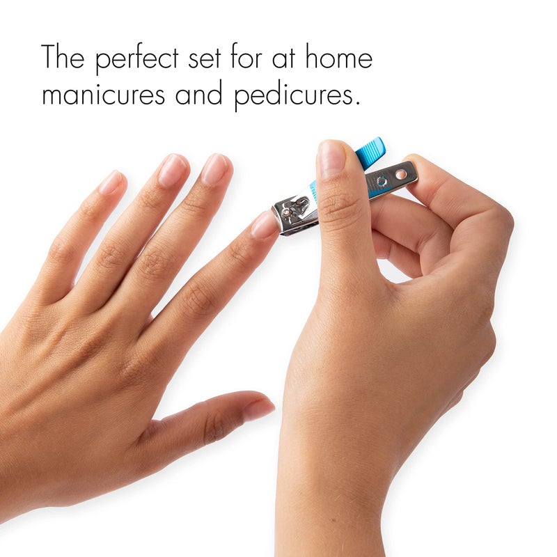 TRIM Azure Collection Clipper Set â€“ Precision-Ground Cutting Edges for Clean, Even Cuts â€“ Convenient and Easy to Use â€“ Perfect for at-Home Manicures and Pedicures â€“ Carbon Steel - Image 5