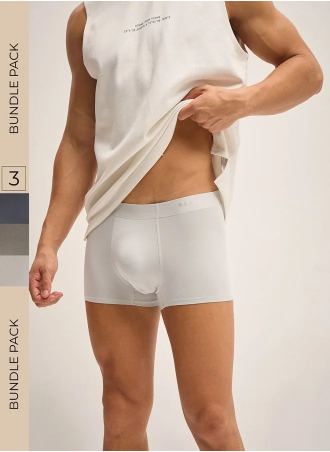 ذا بير هاوس Men’s Boxers (Pack of 3) – Breathable Modal Boxer Shorts with Stretchable Waistband, Soft Comfort for All-Day Wear, Perfect for Men’s Essentials