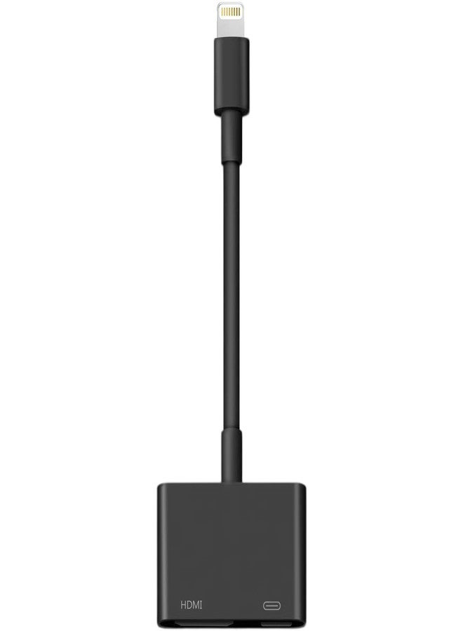 Microwoo Lightning to HDMI Adapter for iPhone, [Apple MFi Certified] Digital AV Dongle,1080P Sync Screen Cable with Lightning Charging Port for iPhone, iPad to TV/Projector/Monitor No Need Power Supply - Image 1