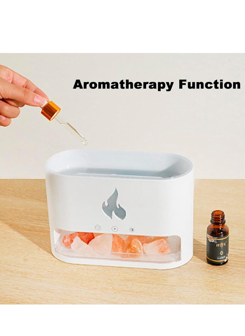 Denx Aroma Diffuser With Flame Effect 7 Light Colours 250 Ml Humidifier Essential Oil Diffuser 3 Timer Modes For Home Office (White) (Dx2510) - Image 3