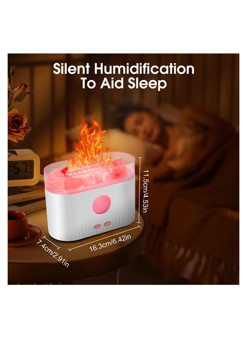 Flame Essential Oil Diffuser, Colour Night Lights Aromatherapy Diffuser, Silent Aromatherapy Mini humidifier, Cool Mist Diffuser with Waterless Auto Shut-Off Protection for Home, Office, 200mL
