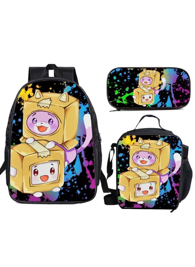 general 2025-2026 lankybox backpack pencil case satchel three-piece suit leisure sports travel backpack student school backpack  - Image 1