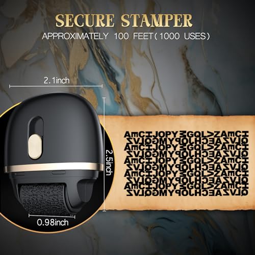 Lomil Refillable Identity Theft Protection Roller Stamp, Address Blocker Roller Stamp for Bank Statements Bill, Privacy & Security Stamp for Mail (Black, 1 Pack) - Image 3