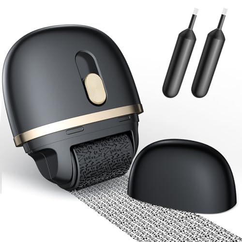 Lomil Refillable Identity Theft Protection Roller Stamp, Address Blocker Roller Stamp for Bank Statements Bill, Privacy & Security Stamp for Mail (Black, 1 Pack) - Image 1