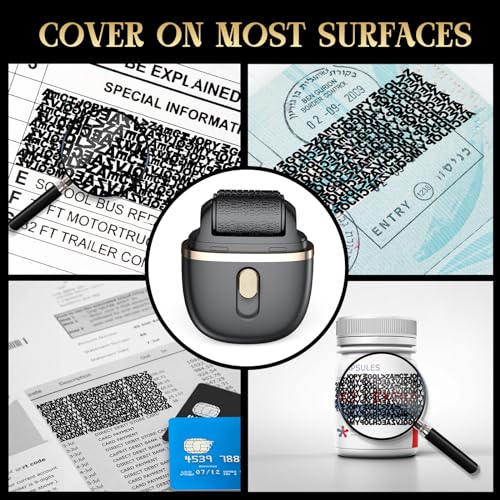 Lomil Refillable Identity Theft Protection Roller Stamp, Address Blocker Roller Stamp for Bank Statements Bill, Privacy & Security Stamp for Mail (Black, 1 Pack) - Image 5