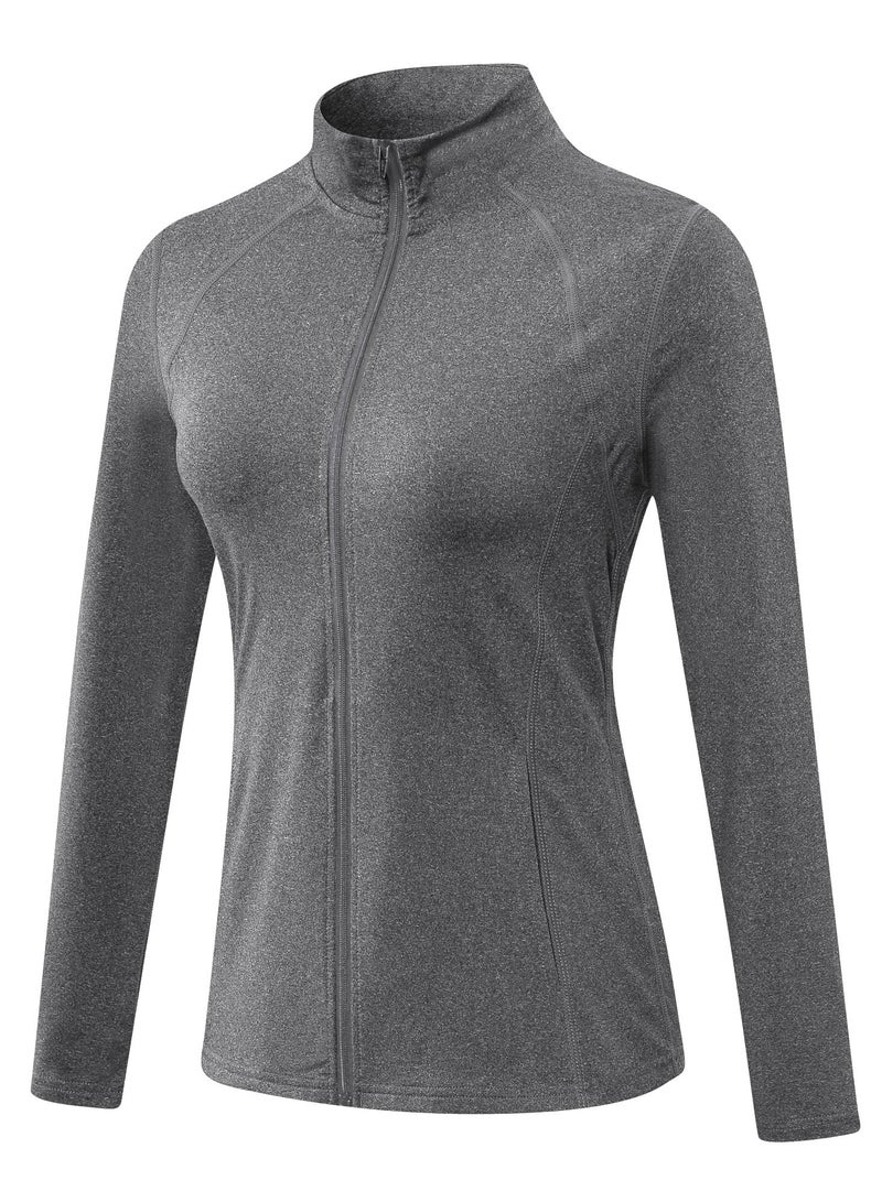 Loquat Women Quick Dry Breathable Long Sleeve Shirt Grey  - Image 1