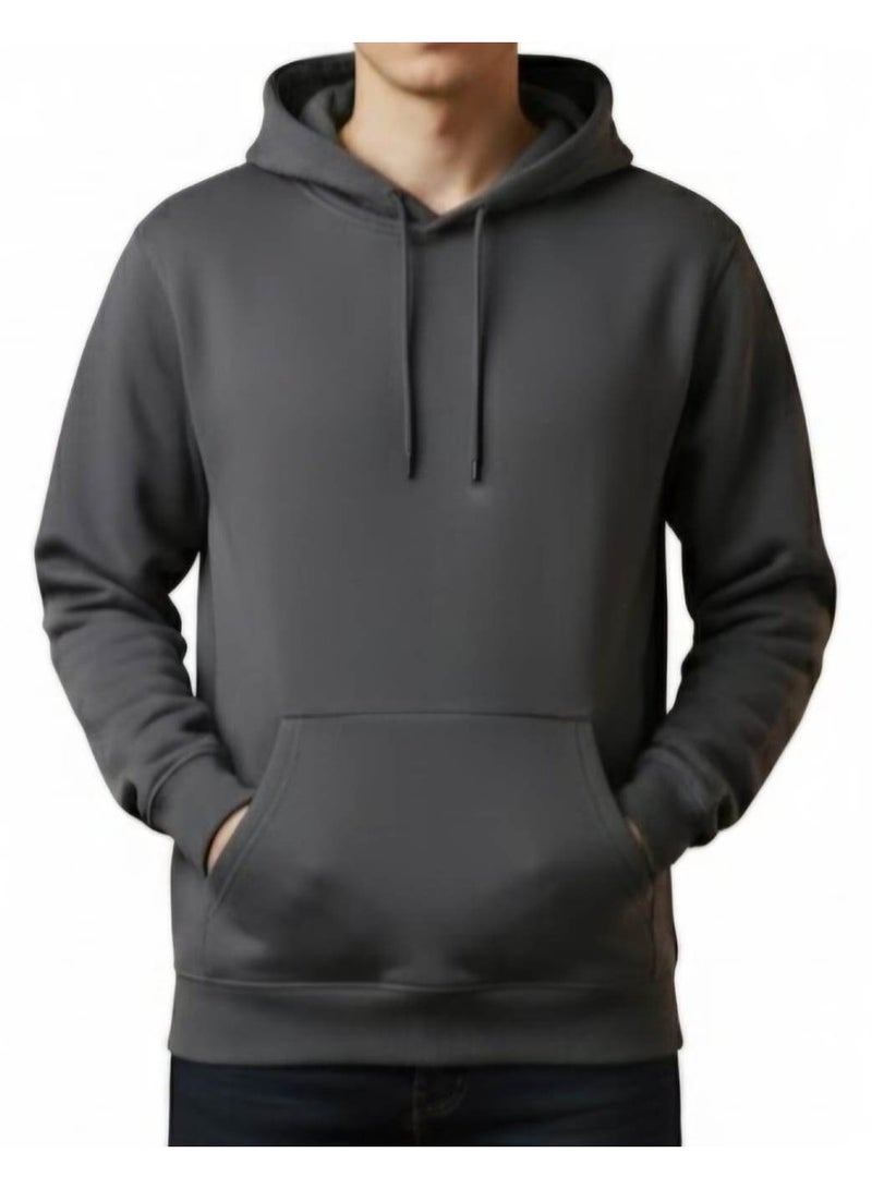 Oversize Hoodie Plain Charcoal - Image 1