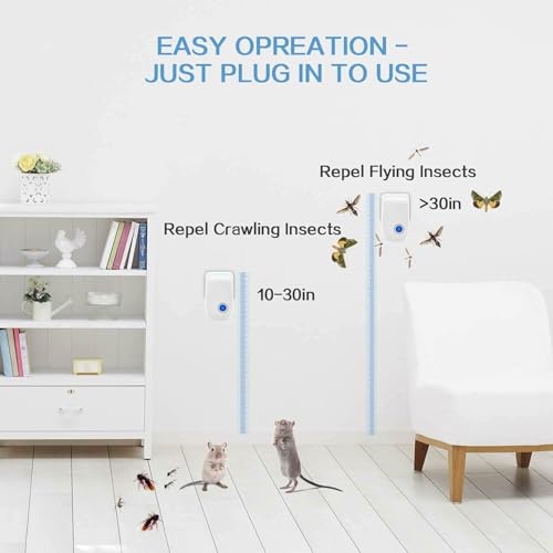 Ariie Ultrasonic Pest Repellent Indoor, Pest Control for Rodents, Mosquitoes, Ants, Cockroaches, Rat, Mice, Fleas, Beetles and Other Insects, Non-Toxic, Safe for Humans, Home, Office, Hotel (6 Packs) - Image 4