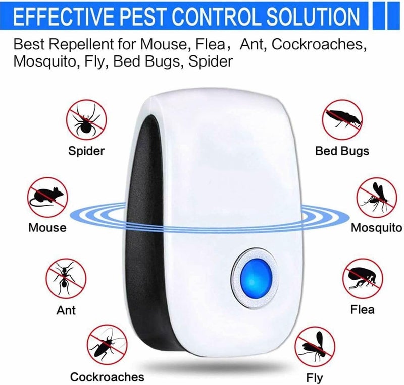 Ariie Ultrasonic Pest Repellent Indoor, Pest Control for Rodents, Mosquitoes, Ants, Cockroaches, Rat, Mice, Fleas, Beetles and Other Insects, Non-Toxic, Safe for Humans, Home, Office, Hotel (6 Packs) - Image 2