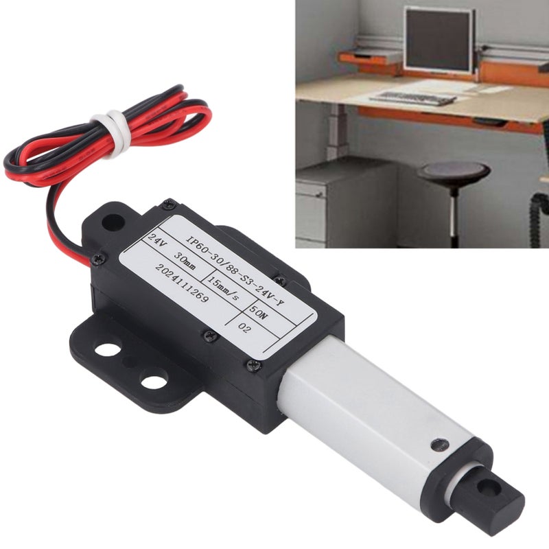 Mini Electric Linear Actuator 24V 30mm Stroke 50N Thrust 15mm/s Speed IPX4 Water Proof Electric Push Rod - Image 4