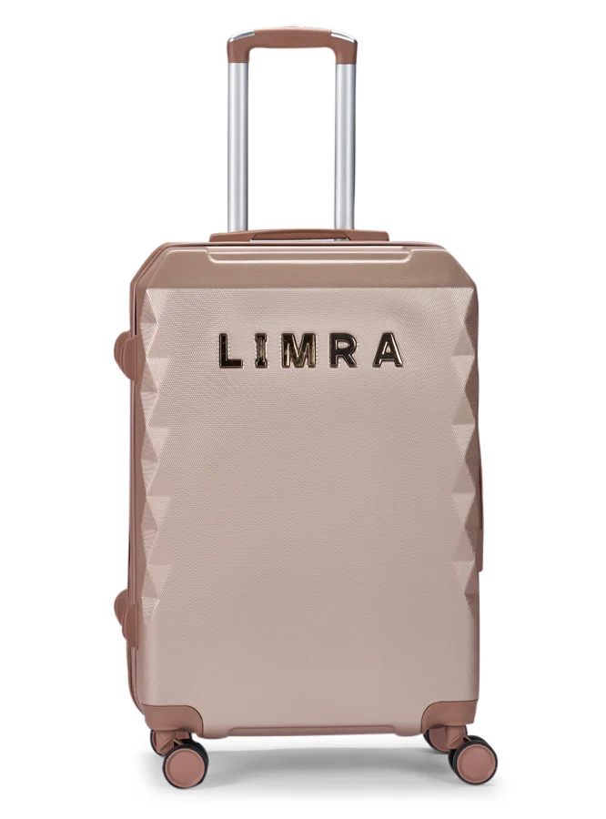 Limra Travel Luggage Set with 4 Spinner Wheels - 4-Piece Set (28, 24, 20, 12 Inches), Durable ABS Material, Color Gold