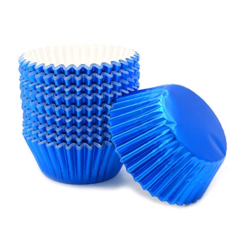 Mombake Standard Blue Foil Cupcake Liners Muffin Baking Cups for Party and More, 200-Count - Image 5
