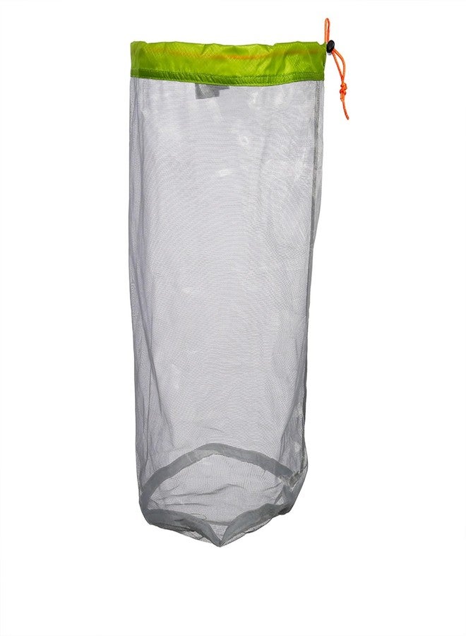 VGEBY1 Camping Mesh Storage Bag, Ultralight Nylon Drawstring Mesh Sack Stuff Storage Bag for Outdoor Travel Hiking (L-Green) - Image 1