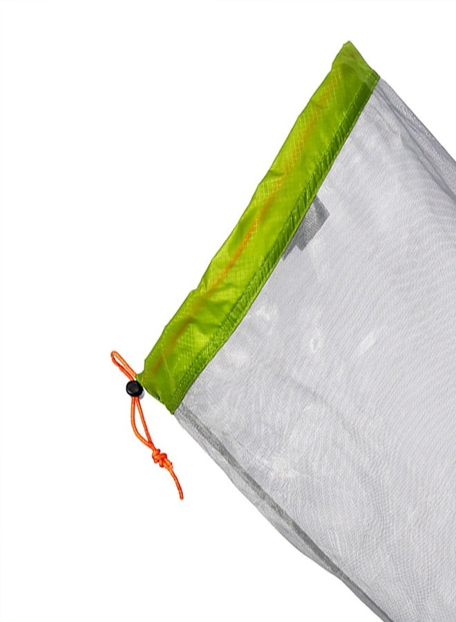VGEBY1 Camping Mesh Storage Bag, Ultralight Nylon Drawstring Mesh Sack Stuff Storage Bag for Outdoor Travel Hiking (L-Green) - Image 2
