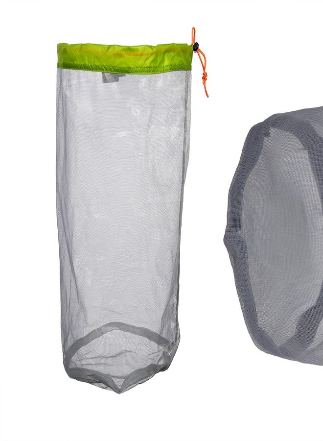 VGEBY1 Camping Mesh Storage Bag, Ultralight Nylon Drawstring Mesh Sack Stuff Storage Bag for Outdoor Travel Hiking (L-Green) - Image 5