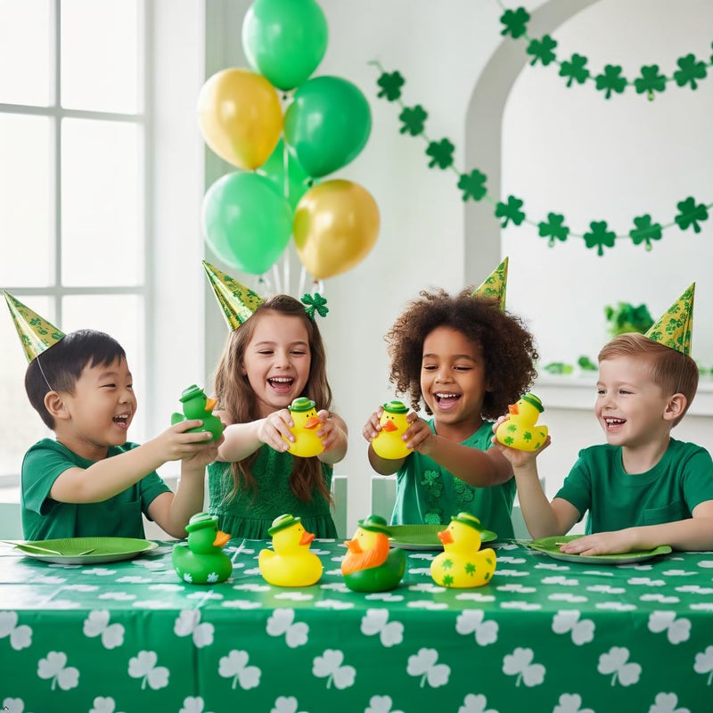 Holydeck 27 PCS St. Patrick's Day Rubber Ducks Baby Showers Accessories Mini 2.16" Duckies Bath Toys for Kids Girls Boys St. Patrick's Day Party Favors Gift Exchange (St. Patrick's) - Image 5