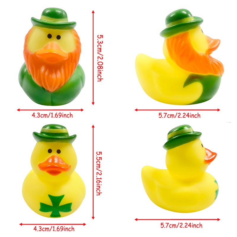 Holydeck 27 PCS St. Patrick's Day Rubber Ducks Baby Showers Accessories Mini 2.16" Duckies Bath Toys for Kids Girls Boys St. Patrick's Day Party Favors Gift Exchange (St. Patrick's) - Image 4