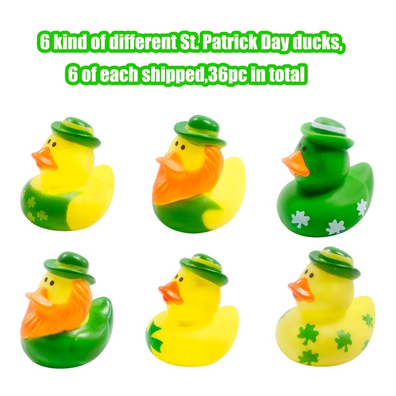 Holydeck 27 PCS St. Patrick's Day Rubber Ducks Baby Showers Accessories Mini 2.16" Duckies Bath Toys for Kids Girls Boys St. Patrick's Day Party Favors Gift Exchange (St. Patrick's) - Image 3
