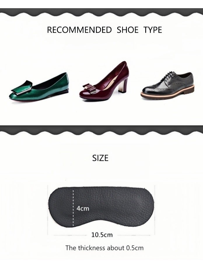 ARUWA 6 Pairs Heel Cushion Pad Shoe Grips Liner Insert for Shoes, Inserts Liners Non-Loose Shoes,Anti Wear and Foot Protection PU Leather Sponge with High Heels Preventing Slipping and Rubbing(3 pair black,3 pair apricot) - Image 2