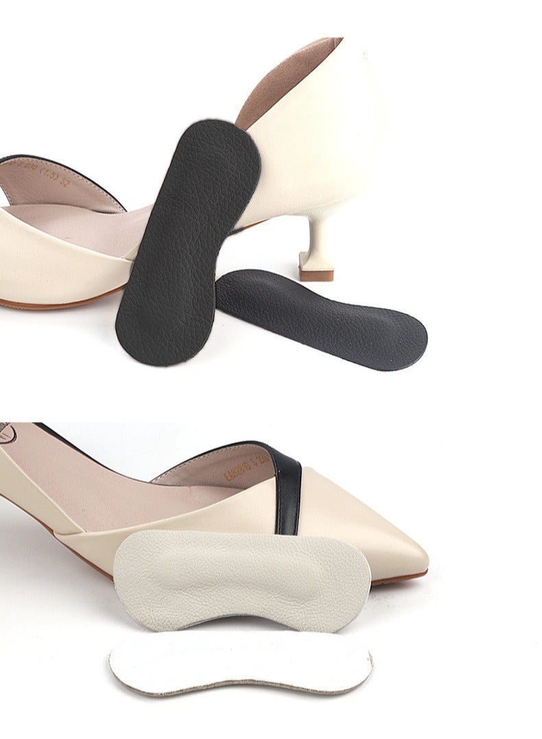 ARUWA 6 Pairs Heel Cushion Pad Shoe Grips Liner Insert for Shoes, Inserts Liners Non-Loose Shoes,Anti Wear and Foot Protection PU Leather Sponge with High Heels Preventing Slipping and Rubbing(3 pair black,3 pair apricot) - Image 3