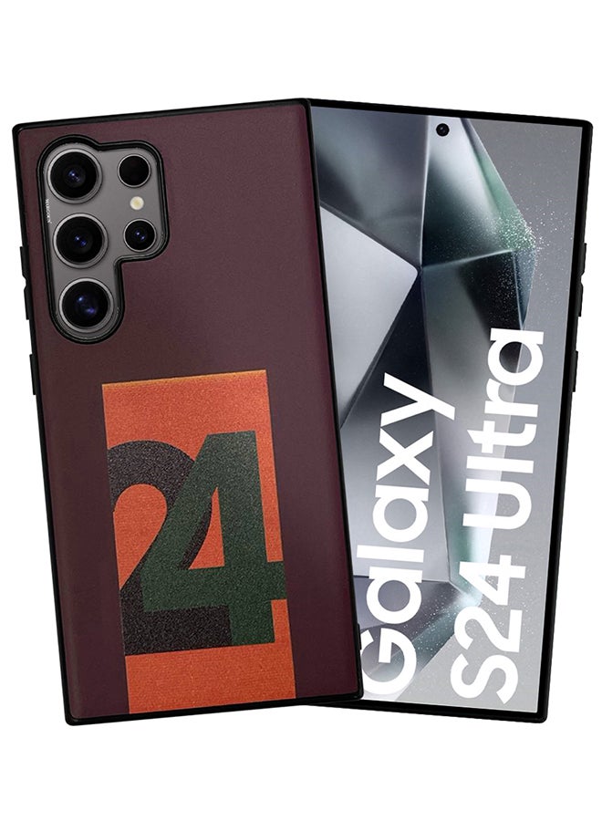 CATANES Samsung Galaxy S24 Ultra Case Hard PC Case with Print Design Luxury and Durable Case Cover Thin & Lightweight Case - Image 1