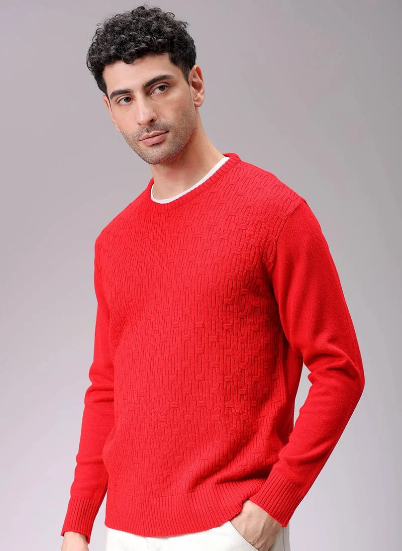 The Indian Garage Co Men Relaxed Fit Solid High Neck Sweater