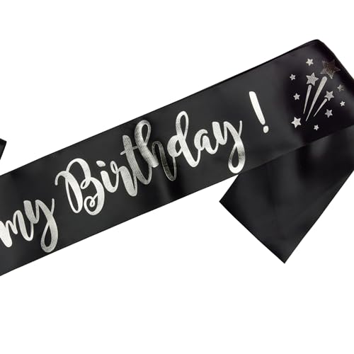 OMISS It's My Birthday - Black and Silver Sash - Be the most Beautiful for your Birthday (Black and Silver) - Image 2