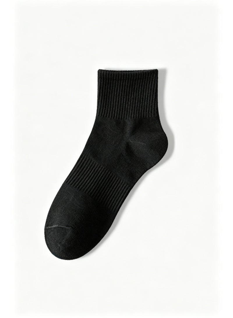 Aido 8-Pair Women's 100% Cotton Socks, Antibacterial and Odor-Resistant Mid-Calf Socks, Seamless Toe, High Elasticity, Soft and Breathable Casual Socks - Image 5