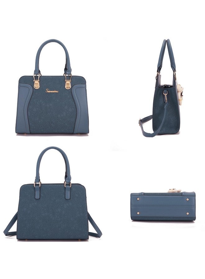 Soperwillton Women's Fashion Handbags Tote Bags Shoulder Bag Top Handle Satchel Purse Set 4pcs  - Image 1
