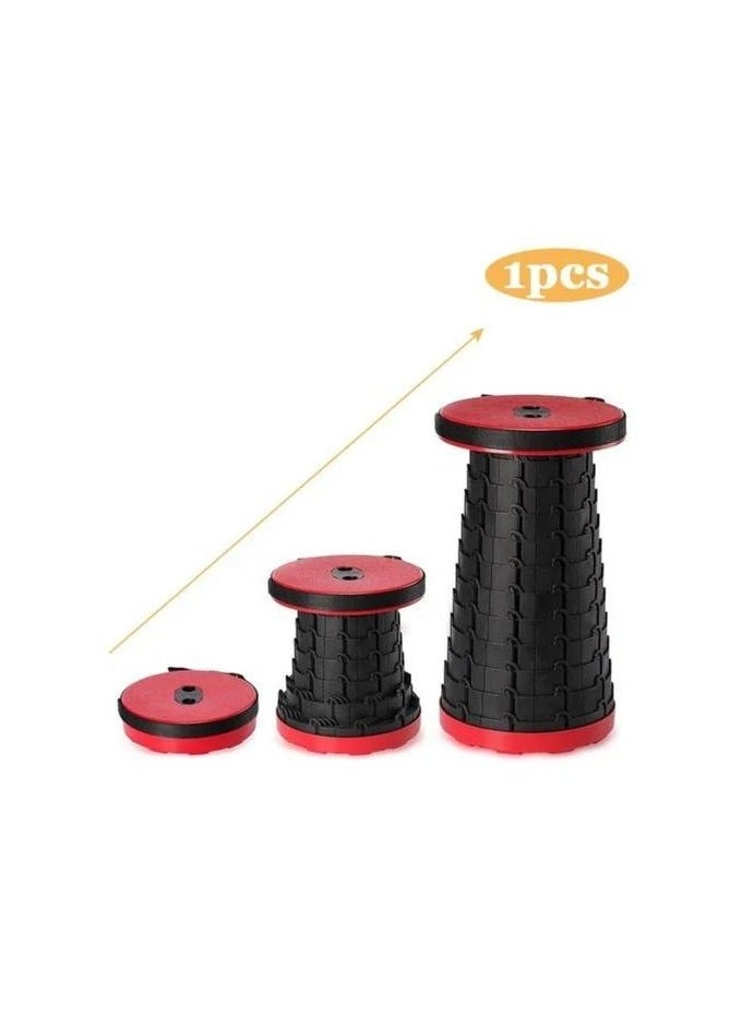 VIO Portable Compact Retractable Folding Camping Telescopic Stool Durable Collapsible Upgraded Height Adjustable for Outdoor Fishing Hiking Gardening Travel Picnic Barbecue BBQ Load Capacity 400 LBS  - Image 2