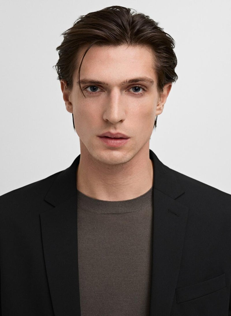 مانجو مان جاكيت بدلة نحيف للغاية بقماش مطاطي - Image 4