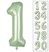 HEIPINIUYE Number 1 Balloon 40 Inch Sage Green Number Balloon Foil Mylar Balloon for Boys Girls 1st Birthday Wedding Anniversary Jungle Party Decoration Supplies large Number Balloons - Image 3