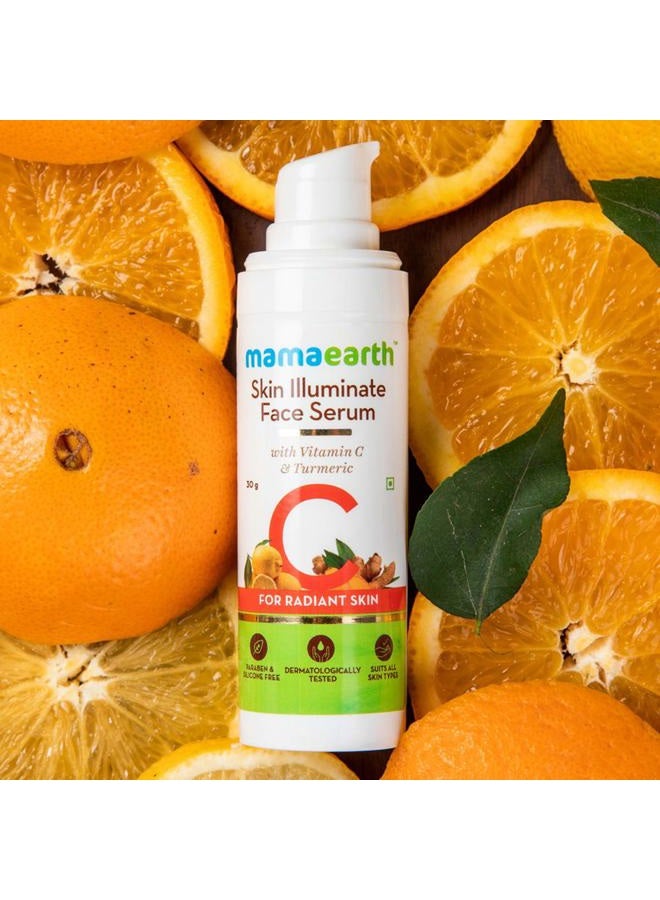 Mamaearth Mamaearth Vitamin C Skin Illuminate Face Serum | with Turmeric for Radiant Skin | Radiance Serum to Reduce Fine Lines & Wrinkles | No Paraben & Silicone | 1.01 Fl Oz/30ml - Image 2