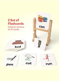 joyzzz Montessori Wooden Kids Flash Card Rotating Alphabet Puzzle for Preschool Boys and Girls  - Image 5