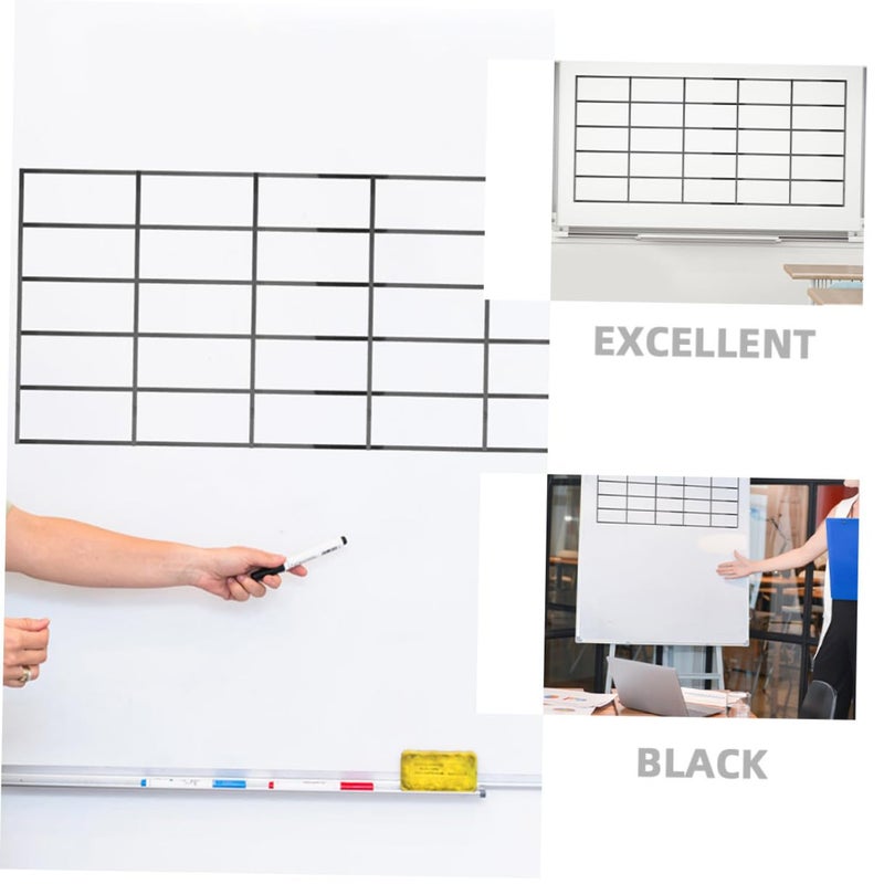 VILLCASE 10pcs Black Pet Film Whiteboard Edge Tape Ultra-Thin Dry Erase Board Striping Tape Flexible Electrical Insulation for School Office Organization - Image 3