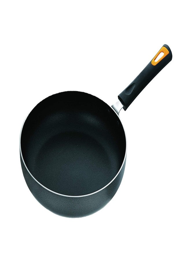 Anjali Diamond Nonstick Fry Pan with S.S. Lid, Diameter 24cm, (Capacity 1920ML), Black/Hammertone Color, Backlite Handles for fire Resistance, Aluminum Utensils with PTFE Nonstick Coating. - Image 2