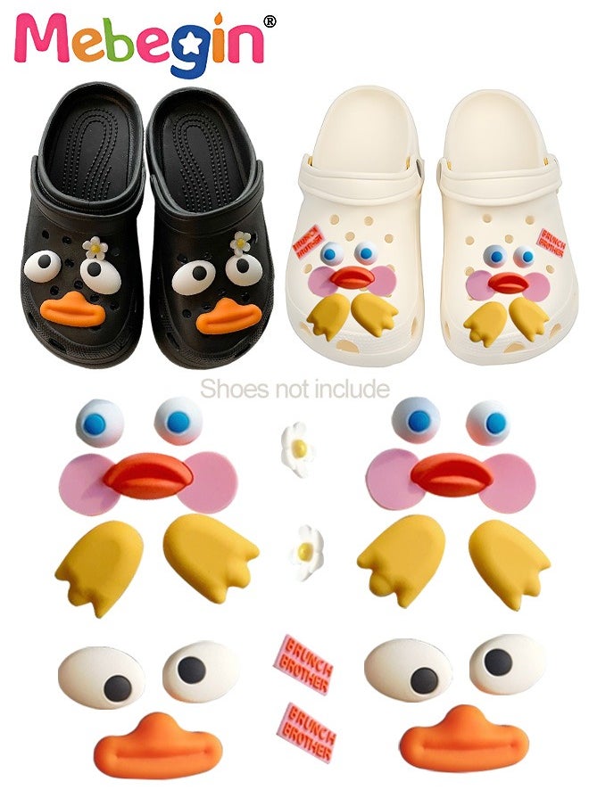 MEBEGIN 20 Pieces 3D Cartoon Design for Crocs Footwear, Funny Expressions Accessories Set for Shoes, DIY Matching Shoe Decoration, Dazzling Colorful Hole Shoe Jewelry Charms, Easy to Install and Take off(Not Incleded Shoes)  - Image 1