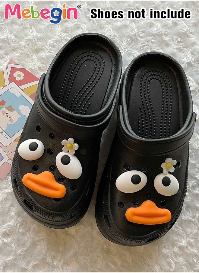 MEBEGIN 20 Pieces 3D Cartoon Design for Crocs Footwear, Funny Expressions Accessories Set for Shoes, DIY Matching Shoe Decoration, Dazzling Colorful Hole Shoe Jewelry Charms, Easy to Install and Take off(Not Incleded Shoes)  - Image 3