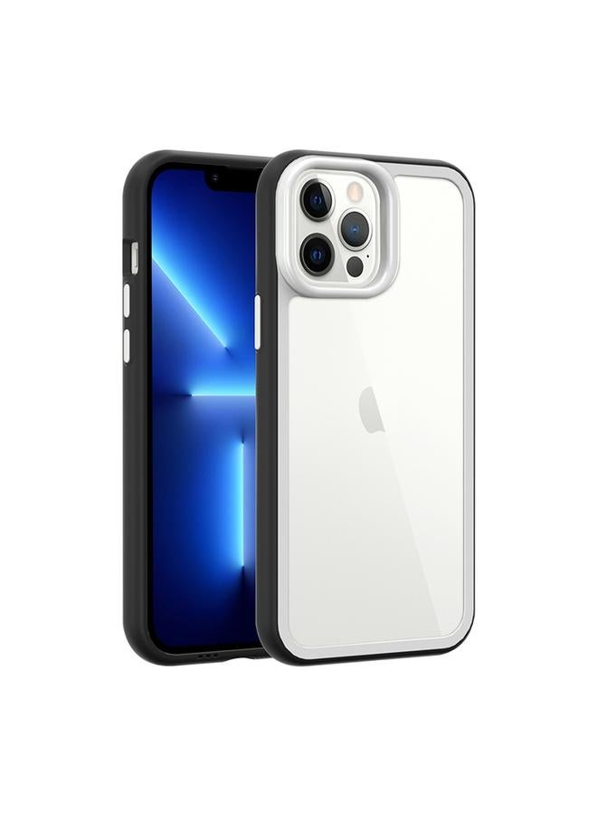 زبون جراب لهاتف iPhone 13 Pro Max بإطار ملون 2 في 1 جراب هاتف مجوف للتبريد - Image 1