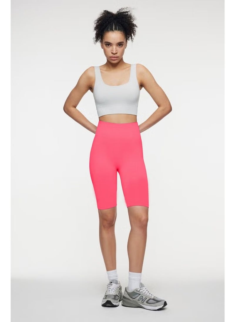 Mistirik Mystical Knitted Model Biker Shorts Plain Loose Push Up Effective Baby Pink Color - Image 5
