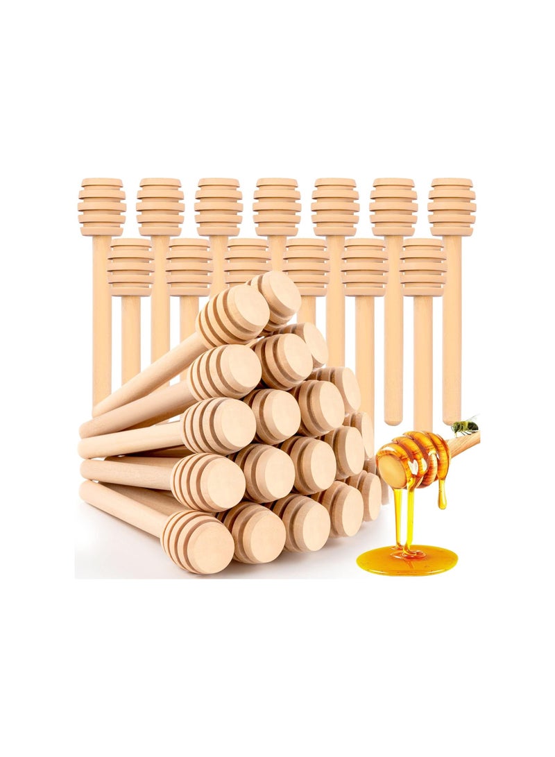NXT Honeycomb Stick - 20Pcs Wooden Honey Dipper, 3 Inch Mini Honey Stick for Honey Jar Dispense Drizzle Honey and Wedding Party Gift - Image 1