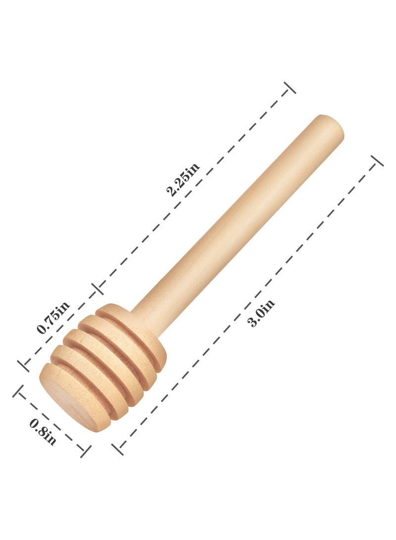 NXT Honeycomb Stick - 20Pcs Wooden Honey Dipper, 3 Inch Mini Honey Stick for Honey Jar Dispense Drizzle Honey and Wedding Party Gift - Image 4
